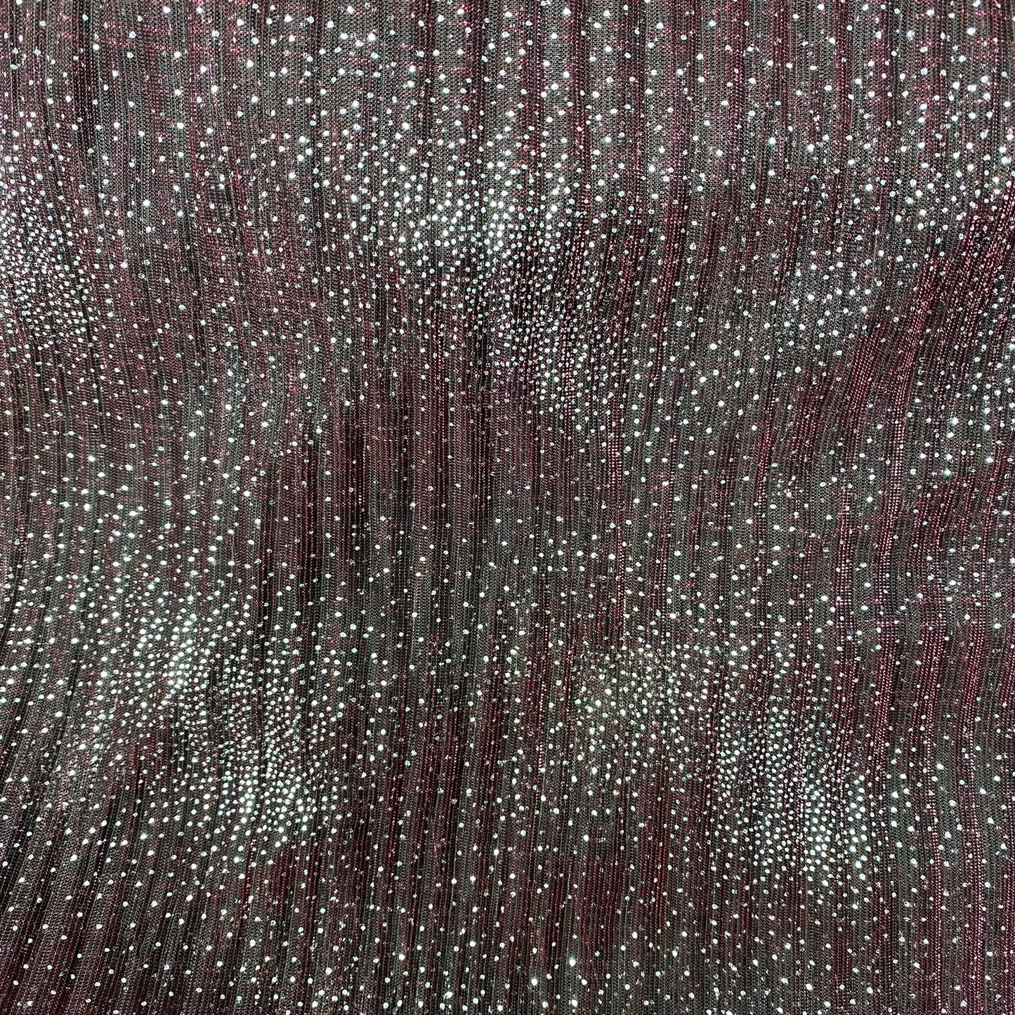 Résille Plissée Brodeaux Pailleté