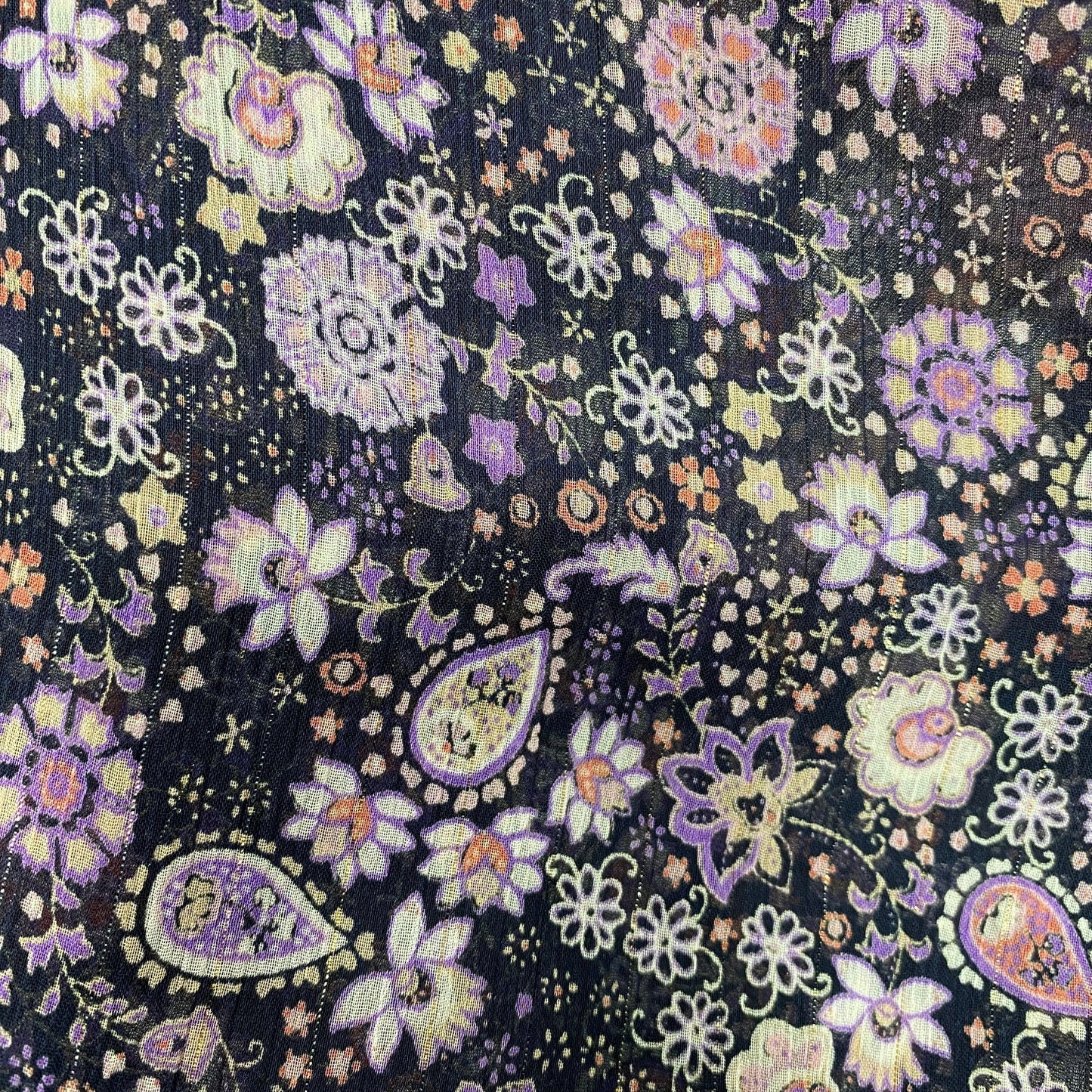 Mousseline Paisley violet