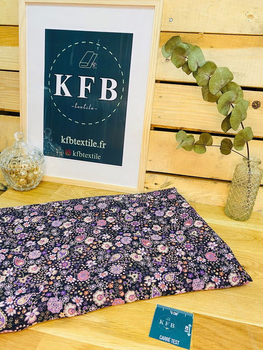 Mousseline Paisley violet