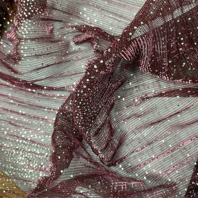 Résille Plissée Brodeaux Pailleté