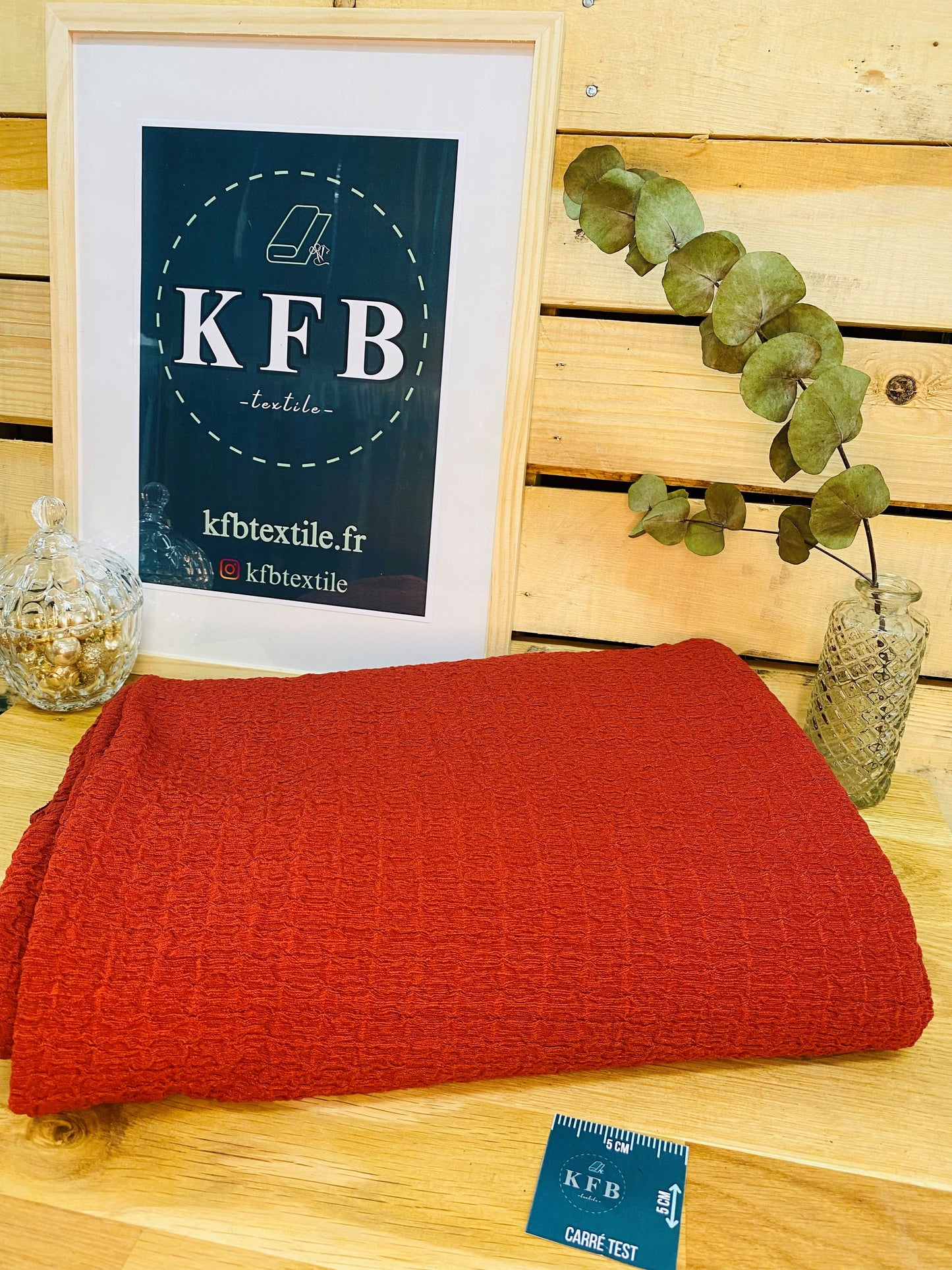 Polyester Gaufré Brique