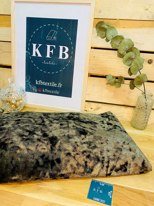 Velours Kaki Métalisé