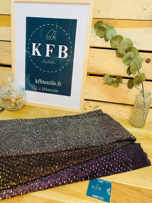 Résille moonlight Violet/Or/Argent